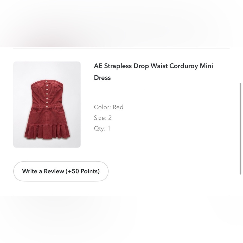 American Eagle Outfitters Kids Red Corduroy Dress